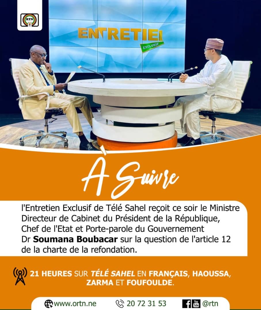 dr soumana boubacar sur le plateau de la rtn une voix gouvernementale pour eclairer larticle 12 de la charte de la refondation 2